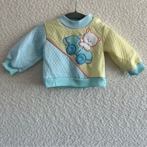 Small Stars Vintage Infant Kids Sweatshirt Car Crewneck Size 0-6‎ Months